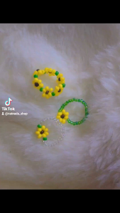 เซ็ต 3 วง แหวนลูกปัดทานตะวัน (My Sunflower)