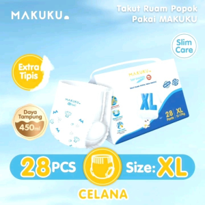 2 PACK MAKUKU SAP Diapers Slim Care Pants XL Popok Bayi Tipis