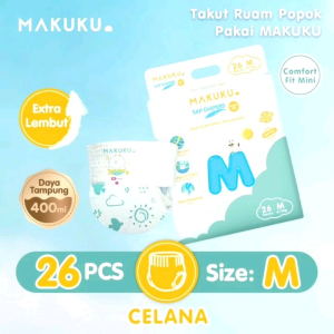 MAKUKU SAP Diapers Comfort Fit Mini Pants M26 Popok Bayi Anti Gumpal
