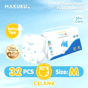 1 PACK MAKUKU SAP Diapers Slim Care Pants M Popok Bayi Tipis