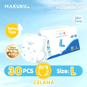 1 PACK MAKUKU SAP Diapers Slim Care Pants L Popok Bayi Tipis