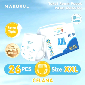 1 PACK MAKUKU SAP Diapers Slim Care Pants XXL Popok Bayi Tipis