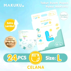 MAKUKU SAP Diapers Comfort Fit Mini Pants L24 Popok Bayi