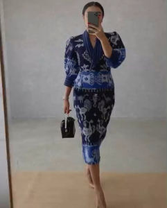 IRIIS DRESS TENUN TERBARU 2023- DRESS ETHNIC FORMAL - KEMEJA TENUN