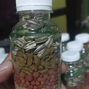 Makanan Hamster Racik Mix Lengkap Plus Extra Maggot Kering Protein Tinggi