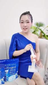 Uji pure Collagen ยูจิเพียวคอลลาเจนรสเมล่อน คลอลาเจนแม่ตั๊ก 1 ห่อมี 30 ซอง บำรุงกระดูก ข้อเข่า
