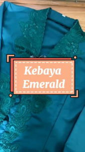 NK Baju Kebaya Nyonya Sulam Senada Emerald Traditional Wear Long Sleeve Tersedia Saiz Jumbo