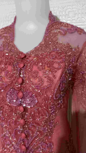 set kebaya pesta kebaya payet dusty pink kebaya modern
