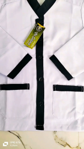 Atasan seragam madrasah anak laki laki list hitam usia 4th-15th bahan katun adem lembut tebal AS SALMA