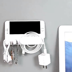 Stand Hp Gantung Dinding Dengan 2 Model Kait Kabel / Dudukan Hp Pengait Kabel