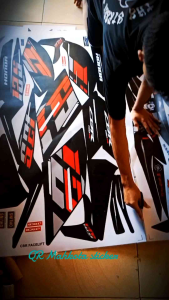 PS-2 Decal Semi Full Body Beat FiESPStreet 2016-2019 Desain Tatto Sticker Striping Beat Fi 2017