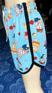 กางเกงขาเว้า ขาสั้น ลายการ์ตูน