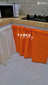 Mariya Plain kitchen sink Curtain Elegant design Standard Size 60X30 inches Lababo Curtain