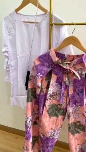 ●ECLAIRE● 07X Setelan Celana Kulot Floral Bunga Flower Lebaran Fashion Muslim Idul Adha Idul Fitri Rima