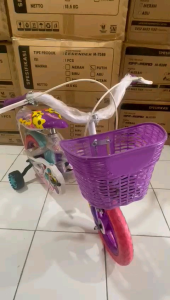 Sepeda Anak Perempuan Erminio 12 Inch Dengan Dorongan Ban Eva