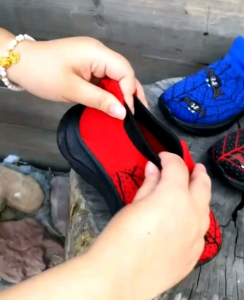 Spider Web Embroidery Sneakers for Kids