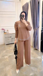 youras setcel atasan inara bordir kaos knit rajut import cantik terbaru