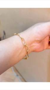 US 10k gold filled bracelet(paper clip design)