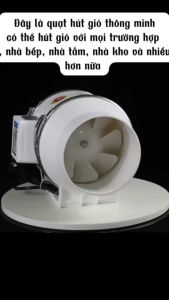 Quạt thông gió hút mùi đường ống đa năng hiệu suất cao chuyên dùng cho nhà bếp công sở nhà vệ sinh không ồn