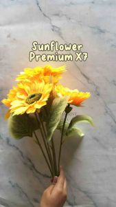SFS - [SUNFLOWER BESAR X7] BUNGA PALSU MATAHARI SUNFLOWER ARTIFICIAL FLOWER BESAR CABANG 7