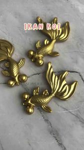 MINIATUR KUE TART KOI EMAS KOI GOLD KOI MERAH RED CAKE DECORATION DEKORASI KUE ULANG TAHUN ULTAH CNY CHINESE NEW YEAR MINIATUR KOI
