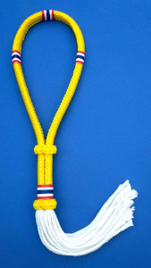 มงคลมวยไทย / Mongkol Muay Thai สีเหลือง งานถักด้วยเชือกทั้งเส้น  งานถักปราณีต บรรจงถัก สามารถปรับระดับให้กระชับเมื่อสวมศีรษะ งาน handmade