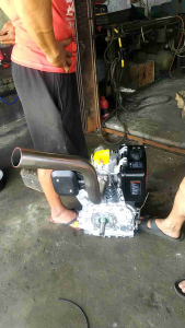 MUFFLER DIESEL ENGINE 186f-192f STAINLESS TAMBUTSO STAINLESS 304 Air cooled diesel engine single piston 12HP 16HP Yamada kingstar YAMMA Kama Kaiao Hakata Superkama