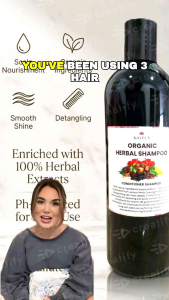 Organic Herbal Shampoo Thick Volumized Hair Conditioning 2-in-1 Shampoo + Conditioner 250ml + Free Extra 50ml Chemical-Free All-Natural Deep Conditioning Dry & Frizzy Hair Dandruff & Itchiness Control