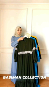 GAMIS CERUTY JUMBO KONDANGAN SIENNA BAHAN CERUTY BABY DOLL UKURAN SUPER JUMBO LD 130 140 120 110 100 90