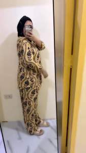 American Size Terno Pajama up to size 4XL Plus Size Sleepwear for Adult 3/4 Sleeves Cotton