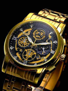 jam tangan Zhibao Mens S Steel Band Watch Mens Watch Sports Night