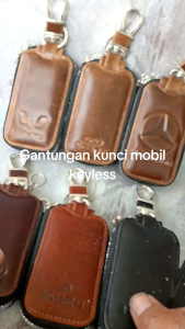 Gantungan Kunci Remote Keyless Mobil BYD Wuling isuzu kia chery Kulit Asli Dobel Karet Dompet STNK Mobil  Desain Kokoh Praktis