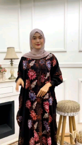 KAFTAN CANDI MEKAR MULTICOLOR STORJON MOTIF SOGAN
