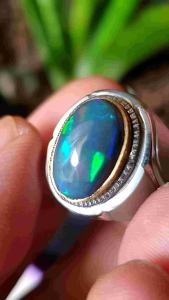 Cincin Kalimaya Black Opal Outdoor Tanpa Senter