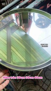 Mâm tròn inox / Khay tròn inox dày bóng ĐB