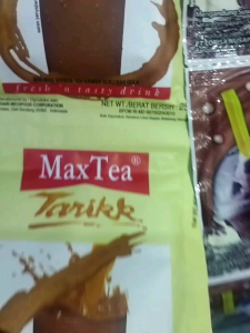 minuman Serbuk Teh Krimer Susu dan Gula  MAX Tea Tarik 1 Renceng  Isi 10 Sachet
