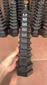 tháp văn xương phong thủy cầu đỗ đạt công danh sự nghiệp có 2 loại gỗ kích thước cao 30-10-10cm