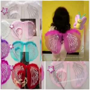 SAYAP MALAIKAT 3IN1 / ANGEL WINGS 3IN1 / BANDO SAYAP MALAIKAT 1 SET= 3PCS / SAYAP PERI / SAYAP KUPU-KUPU - 7818