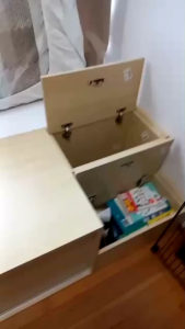 Window bay storage bed frame customize singapore super single bed