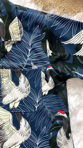 #F38นกกรม เสื้อฮาวายผ้าไหมอิตาลีพรีเมี่ยม ใส่สบายทั้งใส่ทำงานและใส่เที่ยว