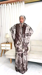 Mukena Dewasa Rayon Premium Motif Batik Lawasan Ukuran Jumbo