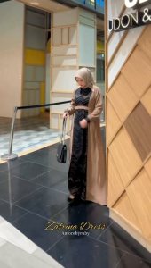 Gamis Modern Motif Cantik: Zafrina Lace Dress & Desain Gaya Elegan