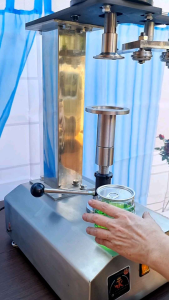 ส่งฟรี - เครื่องซีลกระป๋อง เครื่องปิดฝากระป๋อง รุ่น Semi Auto ไม่ต้องใช้สวิตซ์เท้าเหยียบ บอดี้สแตนเลสแท้