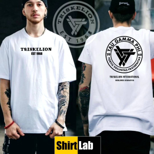 Triskelion Fratshirt Sublimation Tshirt Strike 6 design Tau Gamma Phi FS