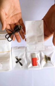 [100 PCS] Plastik Packing Klip Plastik Ziplock 6x10 Cm Putih Susu kedap udara