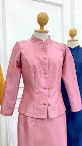 [ เฉพาะเสื้อจิตรลดา ] ไหมสี่เส้น‼️ มีหลายสีให้เลือก อัดกาว ผ้าใส่สบาย ไม่ร้อน ไม่คัน สินค้าตรงปก