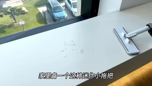 OHHDEER Mini Hands-free Flat Mop Desktop Mini Cleaning Mop (Including 2 pieces of cloth) 迷你免手洗平板拖把