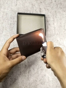 Dompet Kulit Pria 100% Mini Kecil Tipis Slim Wallet