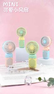 Mini Fan Kipas Z8 Small Handheld Desktop USB Rechargeable Portable Fan Office School Outdoor Pastel Colour