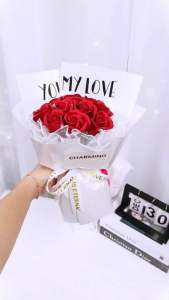Ins 11 stalks lovely small bouquet round shape soap flower bouquet Happy Valentines Days / Anniversary Proposal Elegant small bouquet INS11朵圆形可爱香皂花小花束